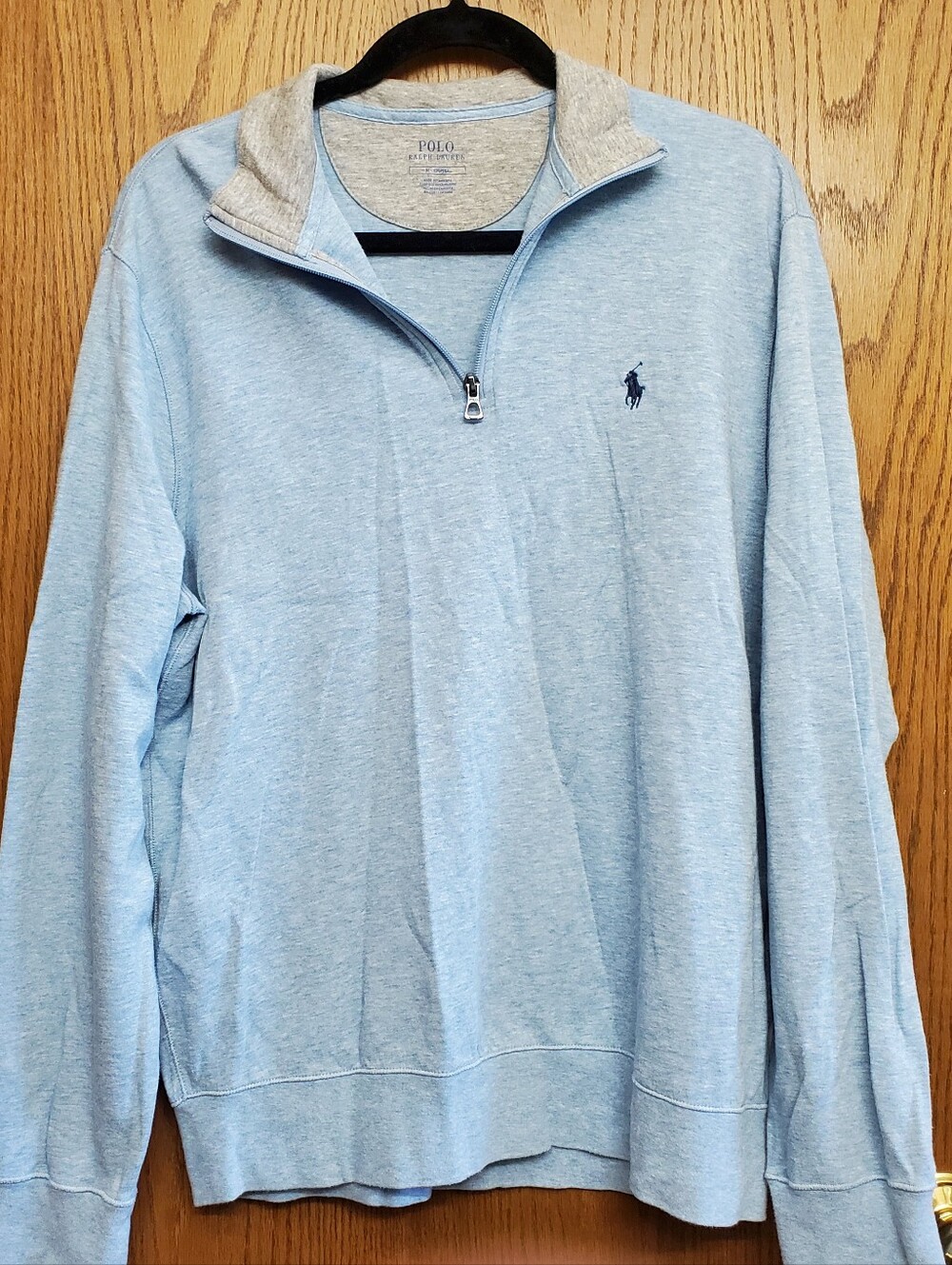 Polo by Ralph Lauren Medium Light Blue Quarter-Zip Sweater